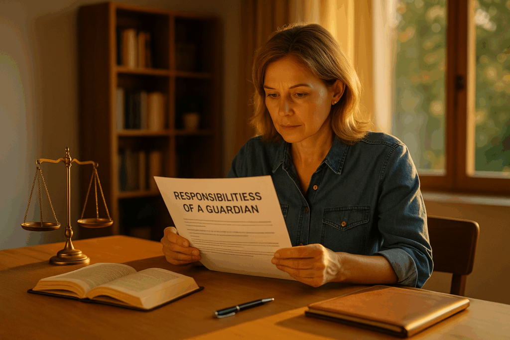 Responsibilities of a guardian, focusing on legal rights and duties.