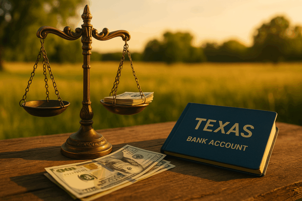 An illustration representing the concept of commingling funds in Texas guardianship.