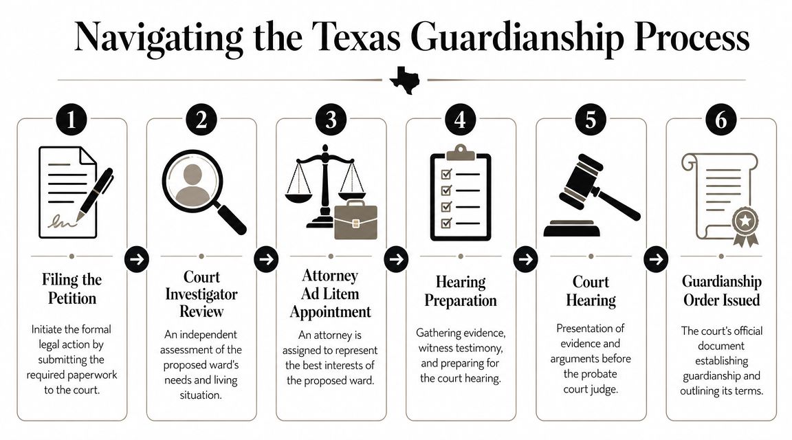 The Texas Guardianship Process from Filing to Hearing
