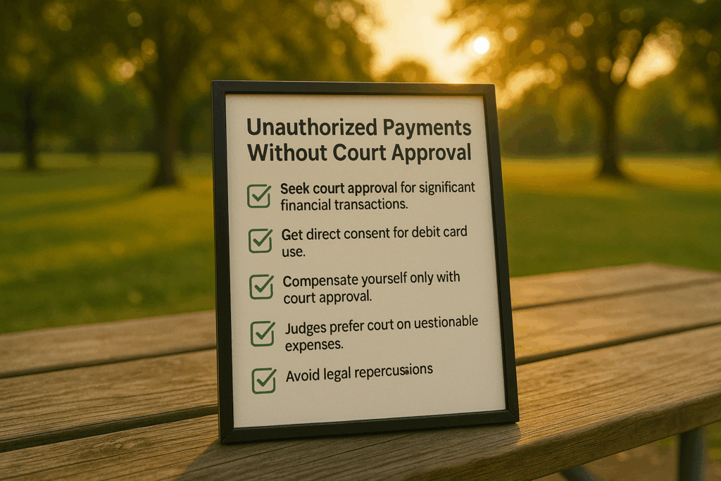 Unauthorized Payments Without Court Approval common Texas guardianship accounting errors